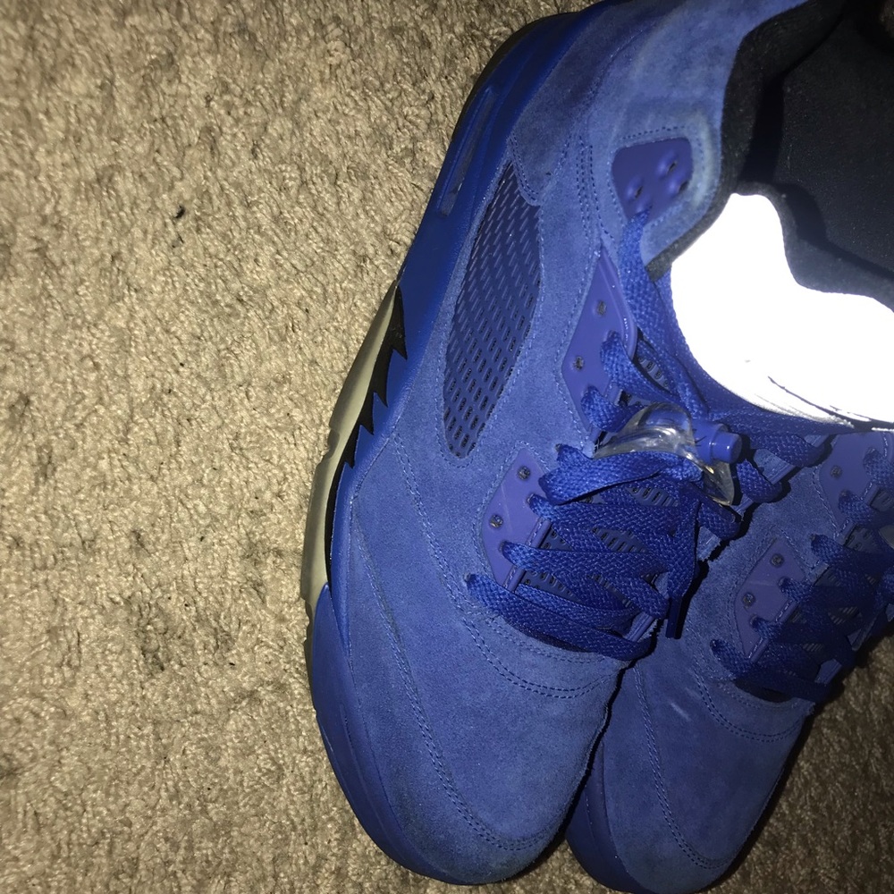 Suede blue Jordan 5